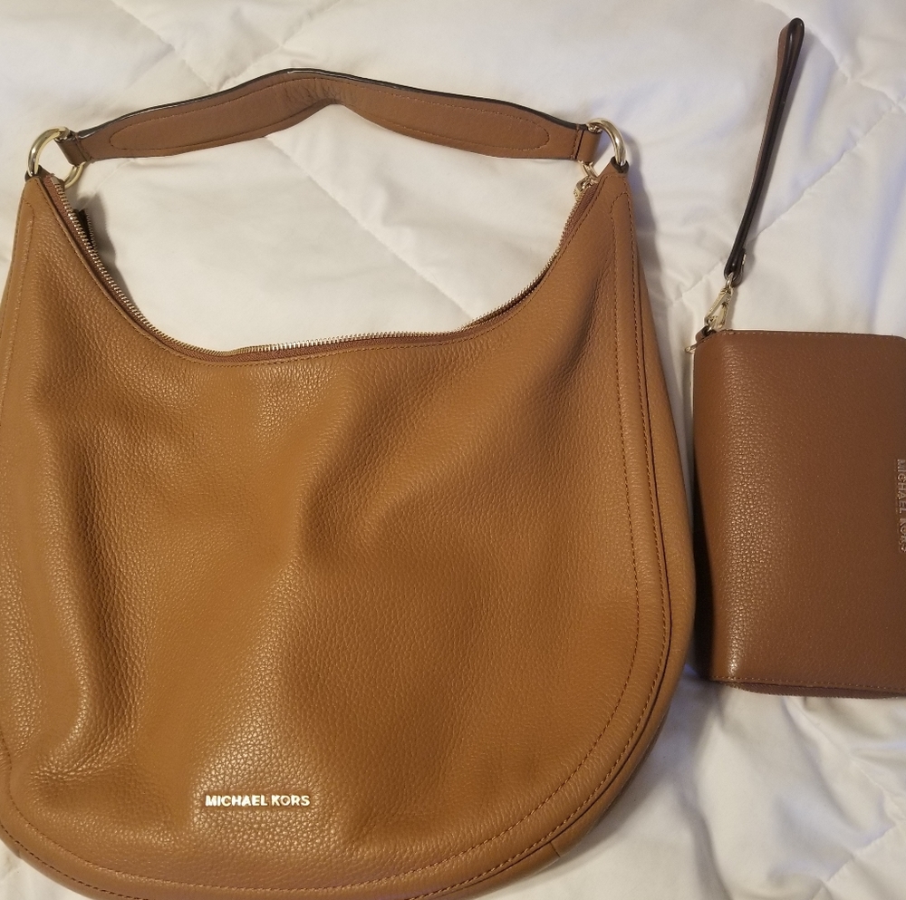 Michael Kors wallet and hobo bag